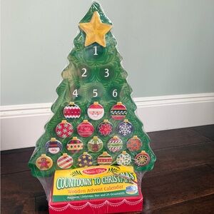 NEW Melissa & Doug Wooden Christmas Tree Advent Calendar